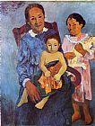 Paul Gauguin Tahitian Woman and Two Children painting